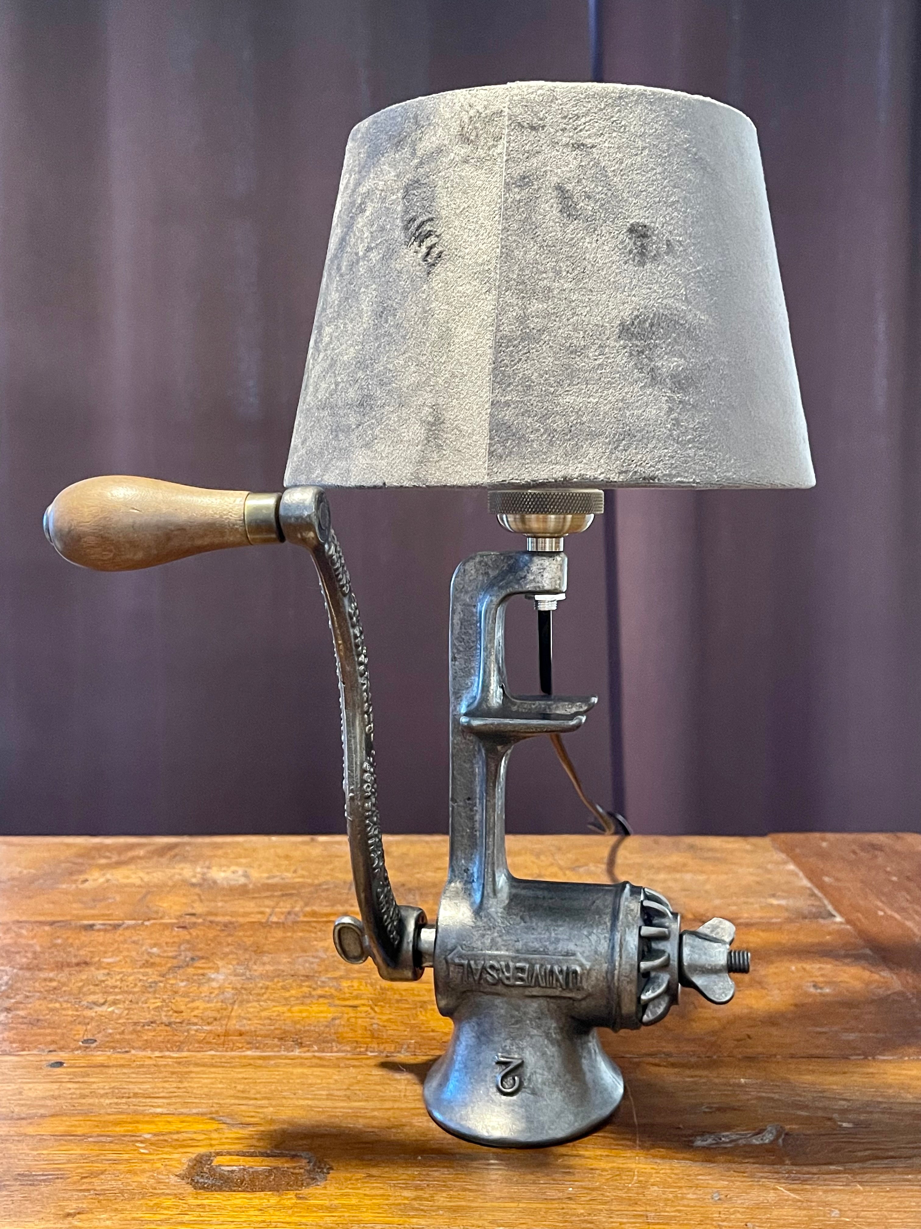 Lampe Industrielle Hachoir américain rare
